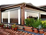 Tenda invernale in PVC cristal trasparente o colorato, su misura. Protegge da vento e pioggia. Ideale per balconi, verande e ...
