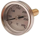 TERMOMED Termometro per porta forni a legna, scala da 0 a 300°C con guaina da 5 cm.