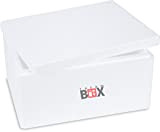 THERM BOX Scatola di polistirolo Thermobox per alimenti e bevande - Scaldabagno e refrigeratore in polistirolo (40x30x21cm - 12,24L volume) ...