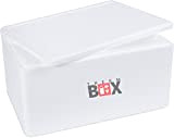 THERM BOX Scatola di polistirolo Thermobox per alimenti e bevande Scatola di polistirolo fresco Scatola di riscaldamento 59,5x39,5x32cm 46 litri ...