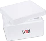 THERM BOX Scatola in polistirolo - Thermobox per alimenti e bevande - Scaldavivande in polistirolo (31x25x18,5cm - 5,93L volume) Riutilizzabile