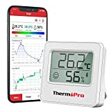 ThermoPro TP357 Termometro Ambiente 80 Metri Bluetooth Interno Ricezione con APP Termometro da Casa con Monitor Remoto Igrometro Misuratore di ...
