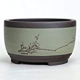 Thwarm Vaso di fiori in ceramica rotonda Grande Media e Small Bonsai di piante in vaso Vasi Planter Bonsai in ...