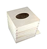 Tissue box di forma quadrata Woodeeworld per Decoupage