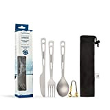 Titanium Utility posate Strong leggero Healthy & eco-friendly 3 pezzi Set coltello forchetta cucchiaio per uso domestico/viaggio/campeggio posate set in ...