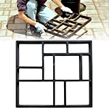 Tixiyu DIY mattoni pietra strada Maker, 45 x 40 x 4 cm giardino pavimentazione cemento mattoni cemento stampi pietra passo, ...