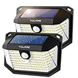 Tolare Luce Solare LED Esterno con Sensore di Movimento, 3 Modalità 2200mAh Faretti Solari a LED da Esterno, 178 LED ...