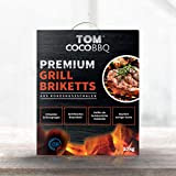 TOM COCO BBQ 10KG Premium mattoni per barbecue in mattoni di cocco, nero