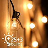 Tom-shine Catene Luminose,25ft (7.6Metri) Illuminazione Giardino Luci Stringa Lampadina con 25 G40 Bulbi(3 lampadine di ricambio)