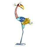 Tomfeel Statua Decorativa in Metallo Colorato di Tatticano Grande Scultura di Uccello di Ferro Fatta a Mano Statua da Giardino ...