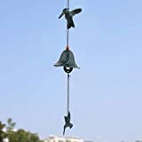 Tradizionale Wind Chime Giapponese Furin Bird a forma di ghisa bronzo Hanging Windbell per la casa Patio Balcone Office Decoration ...