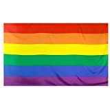 TRIXES Grande Bandiera LGBT Arcobaleno, Gay Pride, Festival, diversità, 5 Piedi x 3 Piedi.