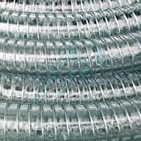 Tubo in Pvc Trasparente con Spirale in Acciao Armonico, Per Acqua e Fluidi Inerti, Vendita a Metraggio (40 mm)