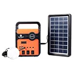Tutoy 25W Solar Power System Generatore con Lampadine A Pannelli Solari con Porta USB Sock