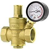 UKCOCO DN20 Regolatori di riduzione della pressione dell'acqua in ottone regolabili per impieghi gravosi con manometro