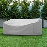 Umbrauto Copertura per divano da esterno resistente 600D, impermeabile, anti-sbiadimento, per mobili da patio, con ventilazione d'aria, grigio