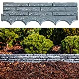 UPP®, Recinto da giardino e aiuole effetto muro di pietra, utile come confine per il prato