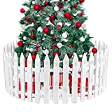 URATOT 25 pezzi di plastica bianca spessa recinzione per albero di Natale mini recinzione decorazione per Natale festa di nozze ...