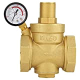 Valvola riduttrice di pressione, BSP DN50 Ottone da 2 pollici Riduzione della pressione dell'acqua Controllo dell'acqua regolabile Regolatore di pressione ...