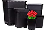 vasi da fiori in plastica 11 litri 24x24x28 cm - quadrato vaso da fioriera vaso da piante vaso da semina ...
