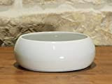 Vaso ciotola per Piante e Bonsai in ceramica bianco diam. cm. 20