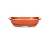 Vaso ovale per Piante e Bonsai in plastica marrone cm. 48