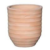 Vaso per Fiori da Giardino Design in Terracotta - Ceramica Resistente al Gelo - Ventus Terra / 30x35cm (DmxH)