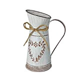 Vaso per Fiori in Metallo Vaso da Fiori Vintage Shabby Chic Vaso da Tavolo per Fiori Vaso Decorativo per Giardino ...