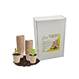 Vaso per semi biodegradabile, 50 x 8 cm, in confezione plastic free, carta riciclata 100% ecologica, per fiori, ortaggi, piantine, ...