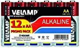 VELAMP 12 Pack LR6/12PACK Blister di 12 Pile Alcaline Stilo LR6 AA, 1.5V, Rosso