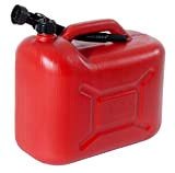 VERDELOOK Tanica in plastica Rossa per Carburante con boccaglio, capienza 20 Litri
