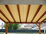 VERDELOOK Telo copertura vela 2.8x5.8m beige per pergola legno 3x6m
