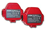 vhbw 2x Batteria sostituisce Klauke RA3, RA4, RA5 per attrezzi da lavoro (3000mAh NiMH 12V)