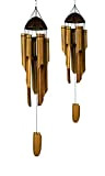 VIE Naturals-Set di 2 campanelli a Vento Fatti a Mano, in bambù, Misura Media 40 cm e Piccola 30 cm, ...