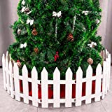 VINFUTUR 12 Pz Recinzione Albero di Natale Mini Recinzioni Decorative Natale 25x30 cm Recinzione per Giardino in Plastica Decorazioni Natalizie ...