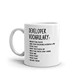 Vocabulary At Work Mug-Rude Developer Mug-Funny Developer Mugs-Developer Mug-Colleague Mug,Developer Gift,Surprise Gift,Workmate Mug