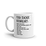 Vocabulary At Work Mug-Rude Yoga Teacher Mug-Funny Yoga Teacher Mugs-Yoga Teacher Mug-Colleague Mug,Yoga Teacher Gift,Surprise Gift,Mug