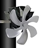 Wall-Mounted Fireplace Fan with 6 Blades Upgrade Pipe Fan Wood/Log Burner Fans Silent Operation Efficient Heat Stove Fans Distribution for/Log ...