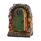 WENDAO Fairy Door Garden - Decorazione da giardino a forma di albero di fata, in resina, decorazione per porta e ...