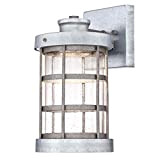 Westinghouse Lighting 63478 Apparecchiatura da parete da esterno LED a luce singola, finitura in acciaio galvanizzato con vetro a bolle ...