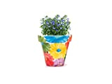 WG WATAGIFT Vaso per Piante e Fiori in ceramica dipinto a mano “Primavera” - Fioriera da giardino per esterni con ...