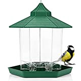 WILDLIFE FRIEND I Lanterna di cibo per uccelli selvatici [verde] Voliera in plastica I Distributore di cibo per uccelli da ...