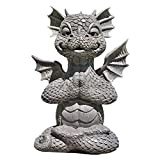 WINBST - Statua di drago cinese, drago di yoga, decorazione per casa, giardino, drago, drago, scultura in resina, resina animale ...