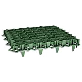 Wohnkult 10 griglie per prato in plastica verde, 50 x 50 x 4 cm, piastre per prato a nido d'ape