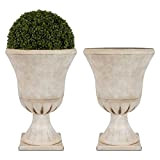 Worth Garden - Set di 2 vasi da giardino, diametro 40,5 cm x altezza 50,8 cm, vasi da fiori in ...