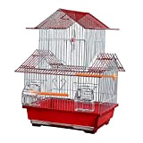 xinxinchaoshi Gabbia per Uccelli Gabbia for Uccelli Tigre Skin Parrot Cage Big Villa Bird Cage for Il Ferro Cultura dei ...