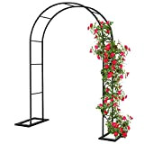 Xverycan Arco da Giardino per Rose Rampicanti Metallo, 188x230cm Arco Sostegno Supporto per Piante Rampicanti in Ferro Graticcio, Garden Pergola ...