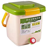 Yaootely Contenitore per Compost 12L Riciclare Composter per Compostaggio Aerato PP Bidone della Spazzatura Fatto nel Casa Biologico Secchio Cucina ...