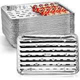 Yesland Confezione da 30 padelle usa e getta in alluminio – 30 x 20 x 2,5 cm contenitori per alimenti, ...