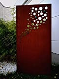 Zen Man 031918-3 - Paravento in metallo con sfera di vetro, per giardino, decorazione da giardino, in acciaio INOX, 180 ...